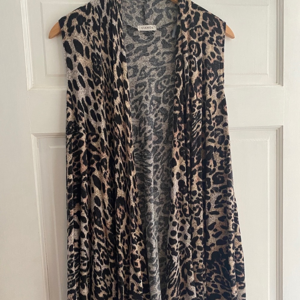 Animal print vest